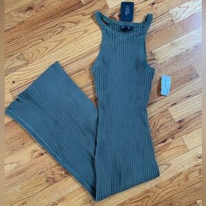 NWT Hera Collection Ribbed Knit Dress in Olive Green